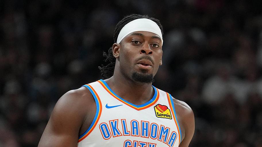Oklahoma City Thunder guard Luguentz Dort in the second half against the Spurs in the Western Conference finals.