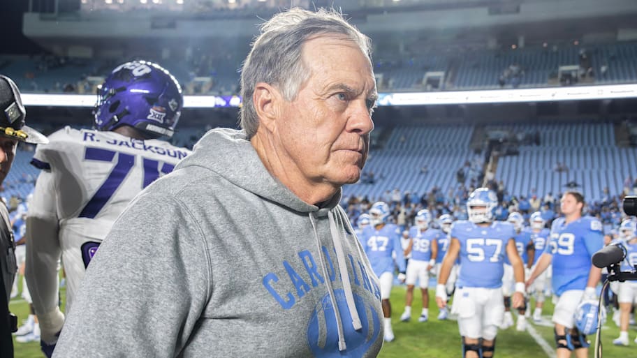 UNC head coach Bill Belichick after a game against TCU.