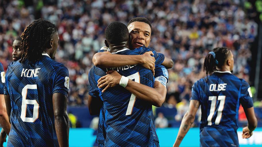 Kylian Mbappé celebrating 