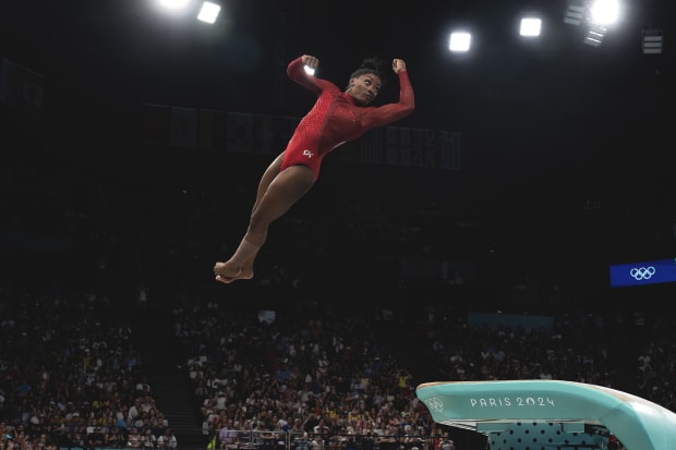 Biles's vault routine featured the Yurchenko double pike, one of five eponymous skills.