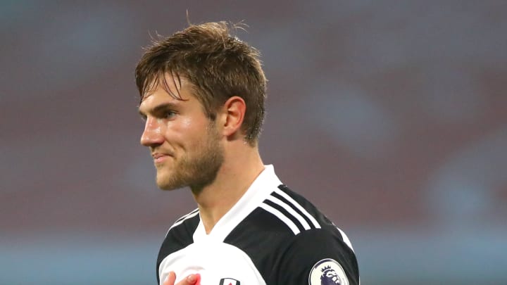 Joachim Andersen in action for Fulham during his loan from Lyon in the 21/22 season