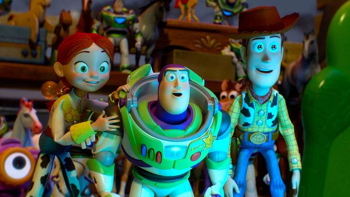 Jessie, Buzz Lightyear, and Woody in Disney and Pixar's TOY STORY 5. 