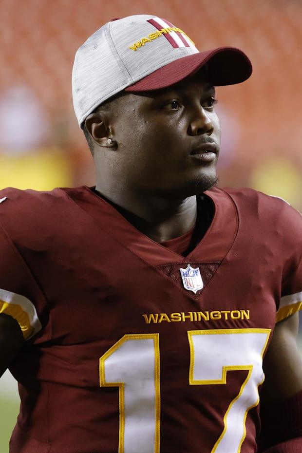 Terry McLaurin walks off the field after the Washington Football Team's game against the Cincinnati Bengals.