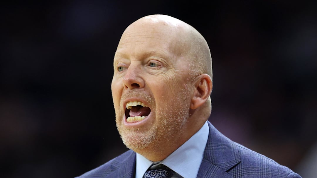 Mar 22, 2026; Philadelphia, PA, USA; UCLA Bruins head coach Mick Cronin reacts in the first half during a second round game of the men's 2026 NCAA Tournament at Xfinity Mobile Arena. Mandatory Credit: Bill Streicher-Imagn Images