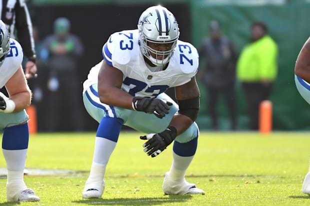 Dallas Cowboys offensive tackle Tyler Smith against the Philadelphia Eagles at Lincoln Financial Field.