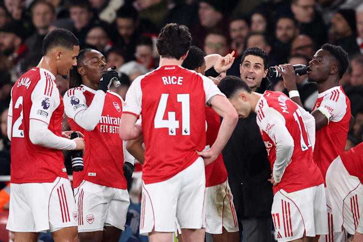 Mikel Arteta and his Arsenal team.