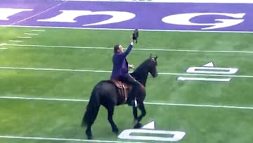 Jared Allen on a horse