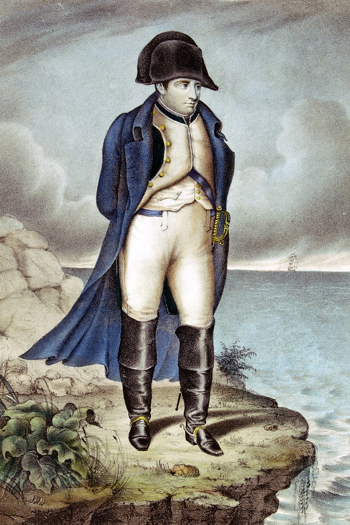 Napoleon I, Emperor of France, in exile.