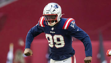 New England Patriots defensive end Keion White (99)