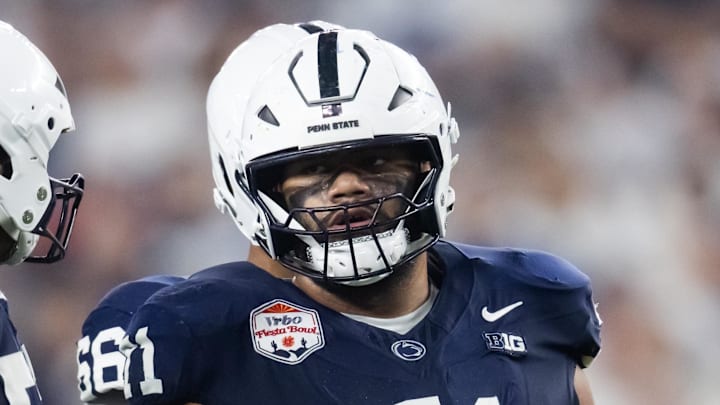 Penn State Nittany Lions offensive lineman Olaivavega Ioane (71)