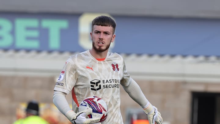 Josh Keeley in League One action against Northampton Town