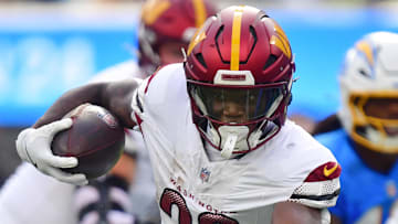 Washington Commanders running back Jacory Croskey-Merritt