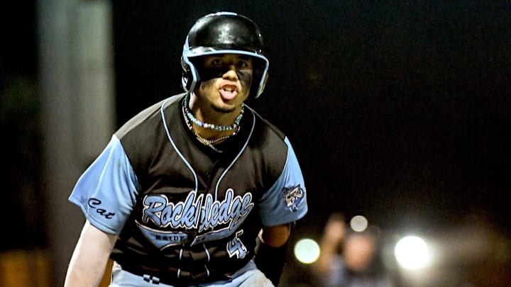 Jonathan Matos of Rockledge celebrates his solo home run in a game against Merritt Island last year. This year, he batted .551 with nine doubles, two triples, five home runs, 21 runs scored and 24 RBI and led the Raiders to the Class 4A regional quarterfinals. Jonathan Matos of Rockledge celebrates his solo home run in a game against Merritt Island last year. This year, he batted .551 with nine doubles, two triples, five home runs, 21 runs scored and 24 RBI and led the Raiders to the Class 4A regional quarterfinals.