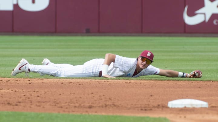 Florida State baseball competes in a first round Tallahassee Regional game against Bethune-Cookman for the NCAA College World Series at Dick Howser Stadium Friday, May 30, 2025.