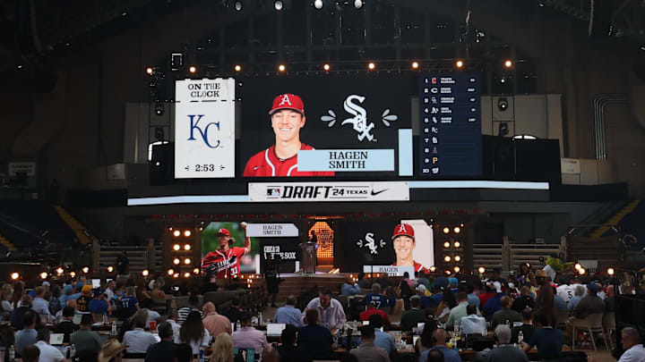 The Chicago White Sox draft Hagen Smith as the fifth pick during the first round of the MLB Draft at Cowtown Coliseum. Mandatory Credit: Kevin Jairaj-Imagn Images