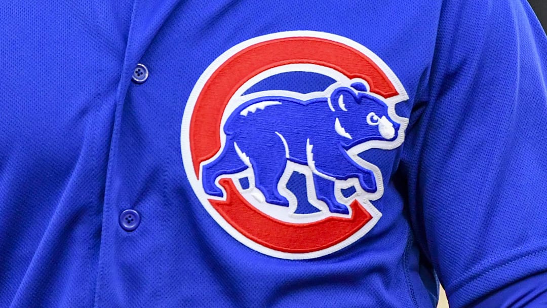 Chicago Cubs logo on jersey