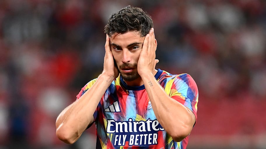 Kai Havertz covering his ears.