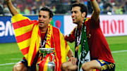 Xavi and Sergio Busquets are both Spain greats.