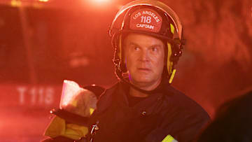 9-1-1 - ÒSob StoriesÓ - The 118 responds to a fire at a local animal shelter and races to evacuate all the animals. Meanwhile, Maddie takes a 9-1-1 call that sets her on a quest for answers. THURSDAY, MARCH 6 (8:00-9:00 p.m. EST), on ABC. (Disney/Christopher Willard)
PETER KRAUSE