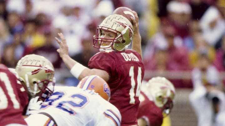 Nov 21, 1998; Tallahassee, FL, USA; FILE PHOTO; Florida State Seminoles quarterback Marcus Outzen.
