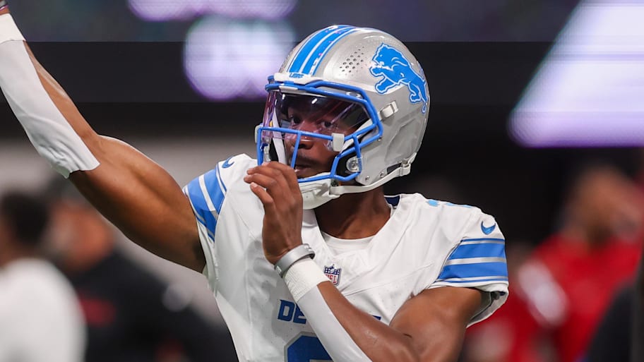 Detroit Lions quarterback Hendon Hooker (2). | Brett Davis-Imagn Images