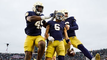 Notre Dame is an underdog against both Ohio State and Texas in the national championship game, the hypothetical game lines show.