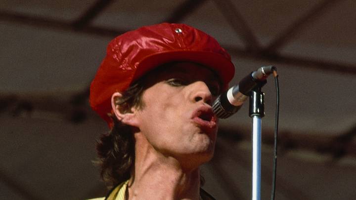 The Rolling Stones perform at Anaheim Stadium