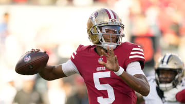 San Francisco 49ers quarterback Josh Dobbs (7)