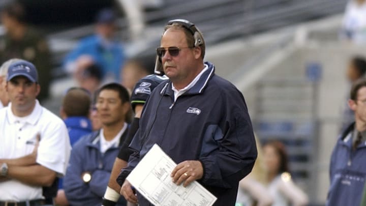 Mike Holmgren with the Seattle Seahawks