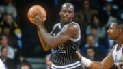 Shaquille O'Neal promedió 27.2 puntos por partido con el Orlando Magic en cuatro ejercicios