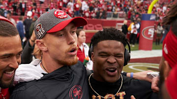 San Francisco 49ers tight end George Kittle and linebacker Dre Greenlaw