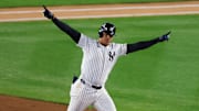 Juan Soto en el juego de los Yankees de Nueva York vs. Guardianes de Cleveland, al que fue Daddy Yankeee