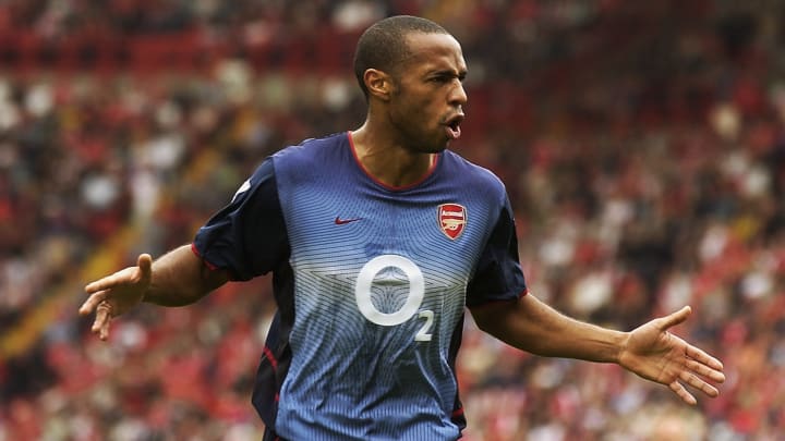 Thierry Henry of Arsenal celebrates