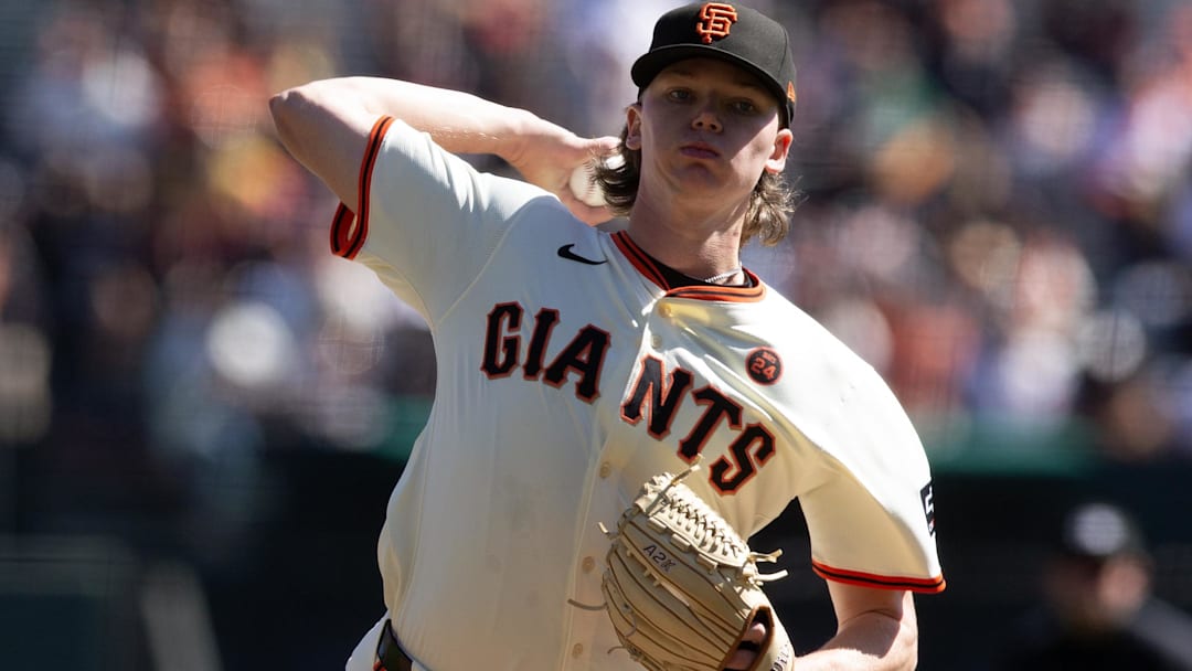 Sep 29, 2024; San Francisco, California, USA; San Francisco Giants starting pitcher Hayden Birdsong (60) delivers a pitch against the St. Louis Cardinals during the first inning at Oracle Park.