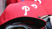 Jul 12, 2018; Baltimore, MD, USA; Philadelphia Phillies hats await use during a game against the Baltimore Orioles at Oriole Park at Camden Yards.