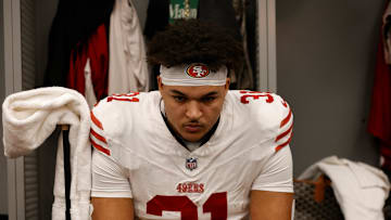 San Francisco 49ers running back Isaac Guerendo (31)
