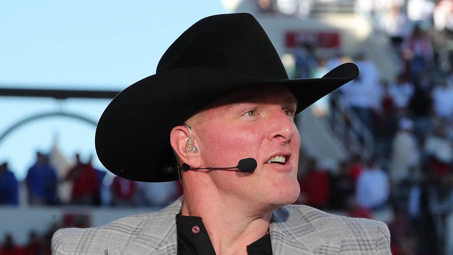 Former West Virginia Mountaineer and current professional wrestler Pat McAfee on the ESPN College Game Day broadcast.