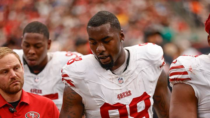 San Francisco 49ers defensive end Mykel Williams (98)