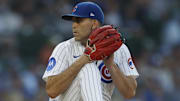 Chicago Cubs starting pitcher Matthew Boyd (16) throws against the Kansas City Royals at Wrigley Field. 