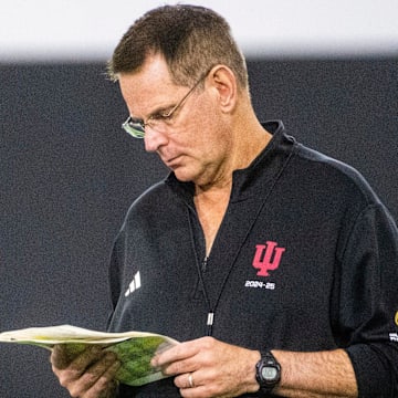 Head Coach Curt Cignetti at Indiana University football practice on Thursday, July 31, 2025.