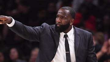 June 8, 2018; Cleveland, OH, USA; Cleveland Cavaliers center Kendrick Perkins (21) during the second quarter in game four of the 2018 NBA Finals against the Golden State Warriors at Quicken Loans Arena. The Warriors defeated the Cavaliers 108-85 to complete a four-game sweep. Mandatory Credit: Kyle Terada-Imagn Images