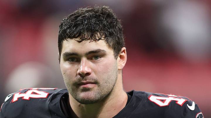 Sep 29, 2024; Atlanta, Georgia, USA; Atlanta Falcons linebacker Troy Andersen (44) walks off the field after a game against the New Orleans Saints at Mercedes-Benz Stadium. Mandatory Credit: Brett Davis-Imagn Images