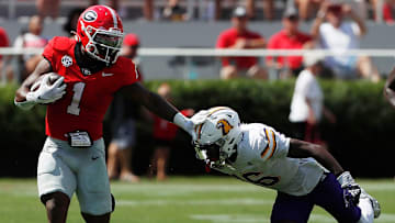 Georgia running back Trevor Etienne (1)