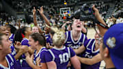 TCU women's basketball celebrates a Big 12 regular season title. 