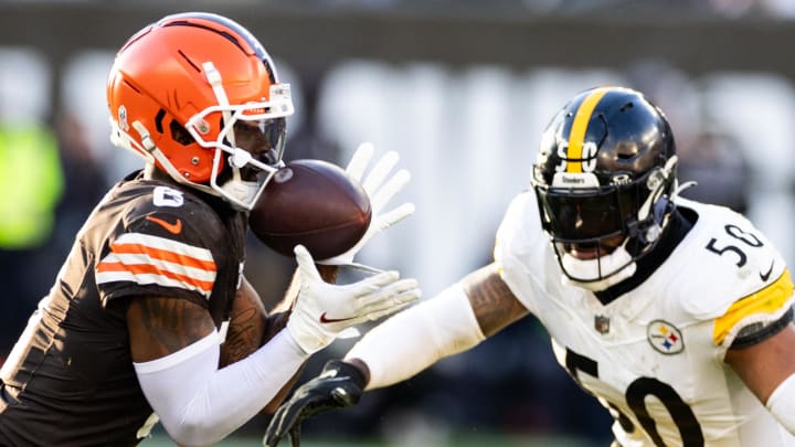 Pittsburgh Steelers linebacker Elandon Roberts (50)