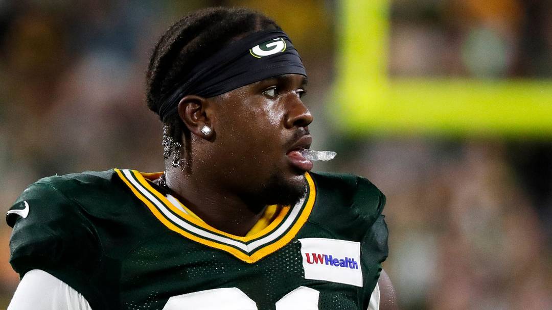 Green Bay Packers defensive tackle Warren Brinson is shown during Family Night.