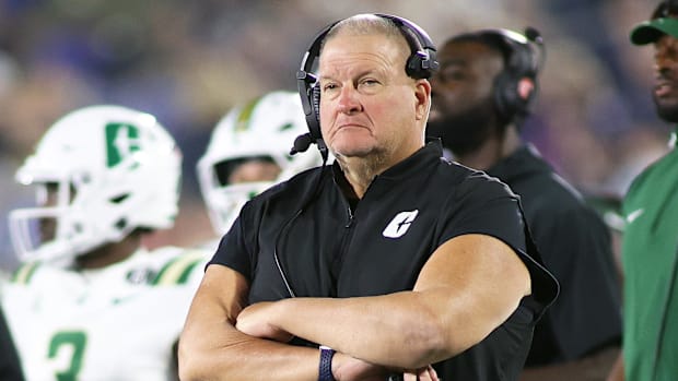 Charlotte 49ers head coach Biff Poggi 