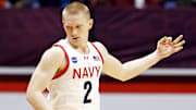 Navy Midshipmen guard Lysander Rehnstrom (2)