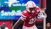 Nebraska running back Emmett Johnson is one of two 1,000 yard rushers so far in 2025. 