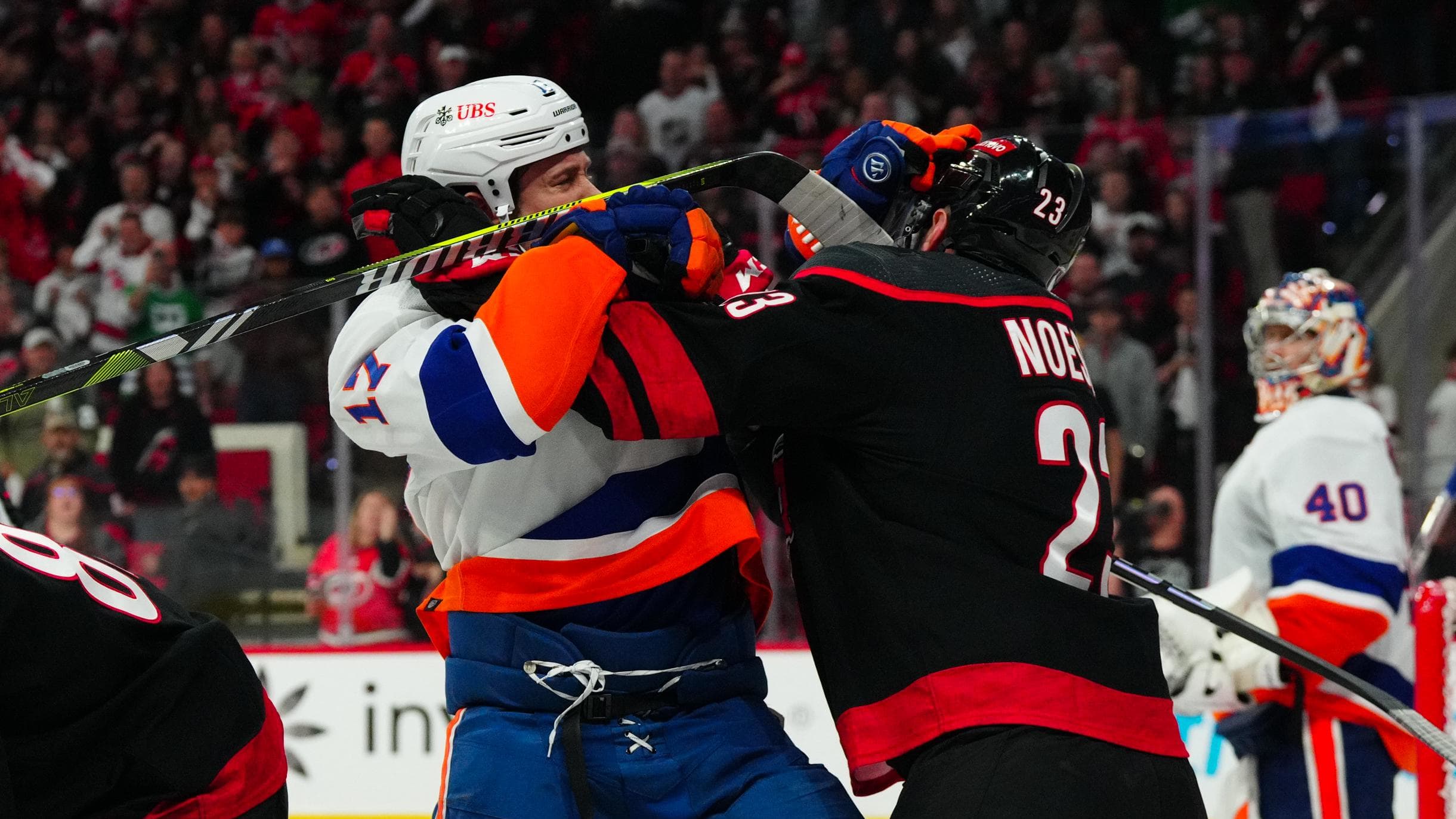 The Islanders Got Really Mad About a Hurricanes’ Empty Net Goal After an Epic Collapse